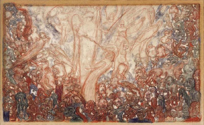 James Ensor The Fight of the Angels and the Demons china oil painting image